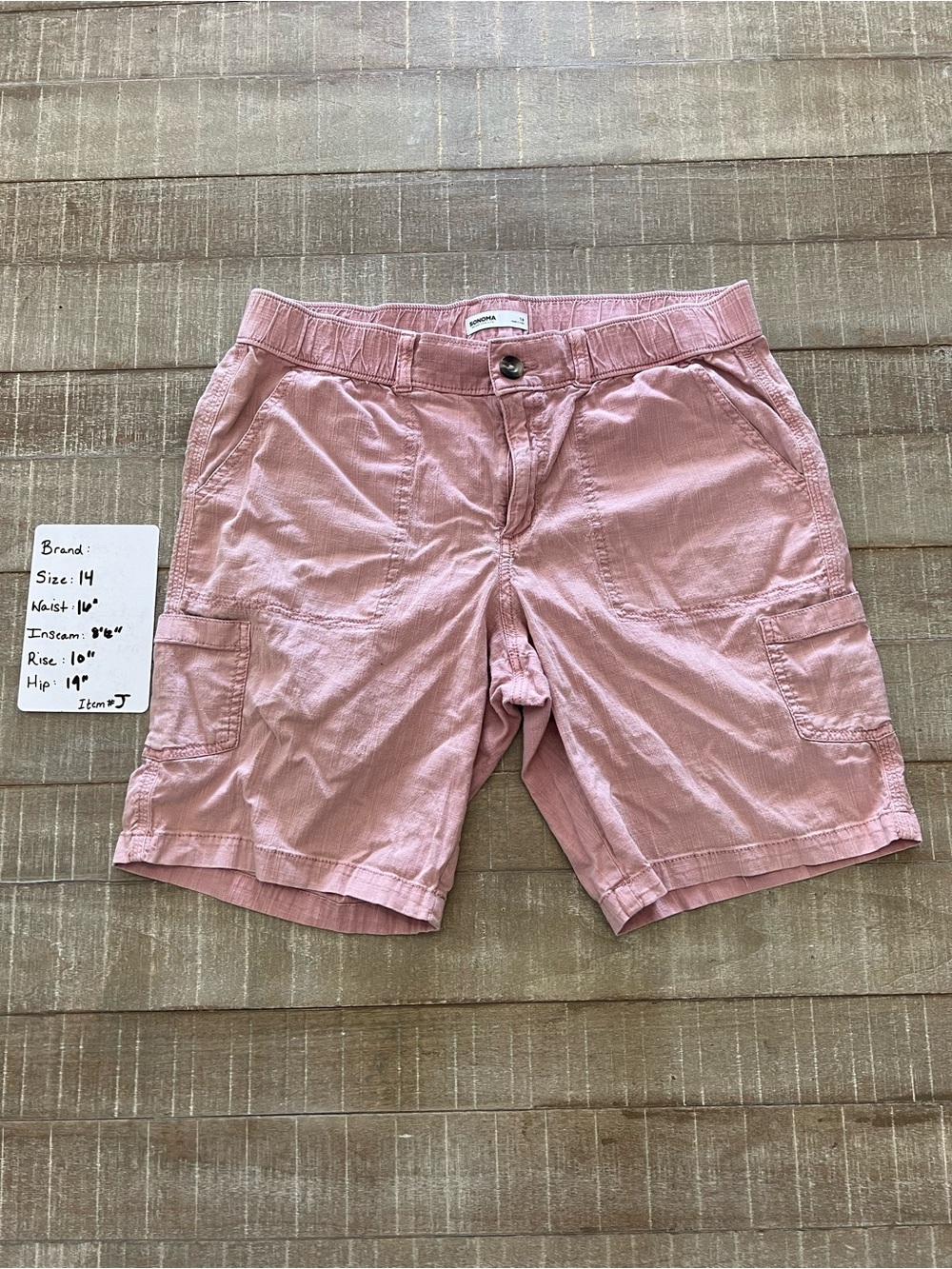 Sonoma Dusty Rose Cargo Shorts Sz 14
